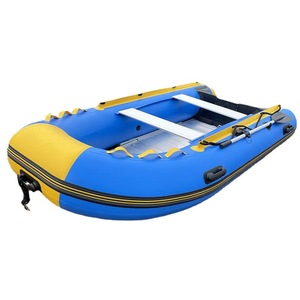 Kayak gonflable individuel en PVC, canoë de pêche, bateau à fond en aluminium, bateaux d'assaut à rames - Product Image 3