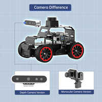 Cámara de Profundidad 3D Hiwonder para Raspberry Pi 5, Coche Robótico MentorPi A1 con Chasis Ackerman, Compatible con ROS2-HUMBLE, SLAM y Conducción Autónoma