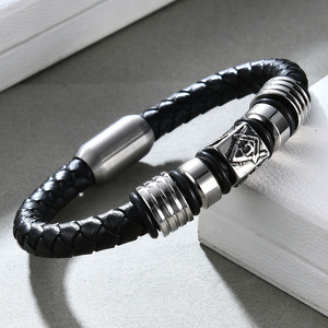 Stainless Steel Clasp Cool Unisex Adjustable Wristband for Vintage Trendy Style - Product Image 2