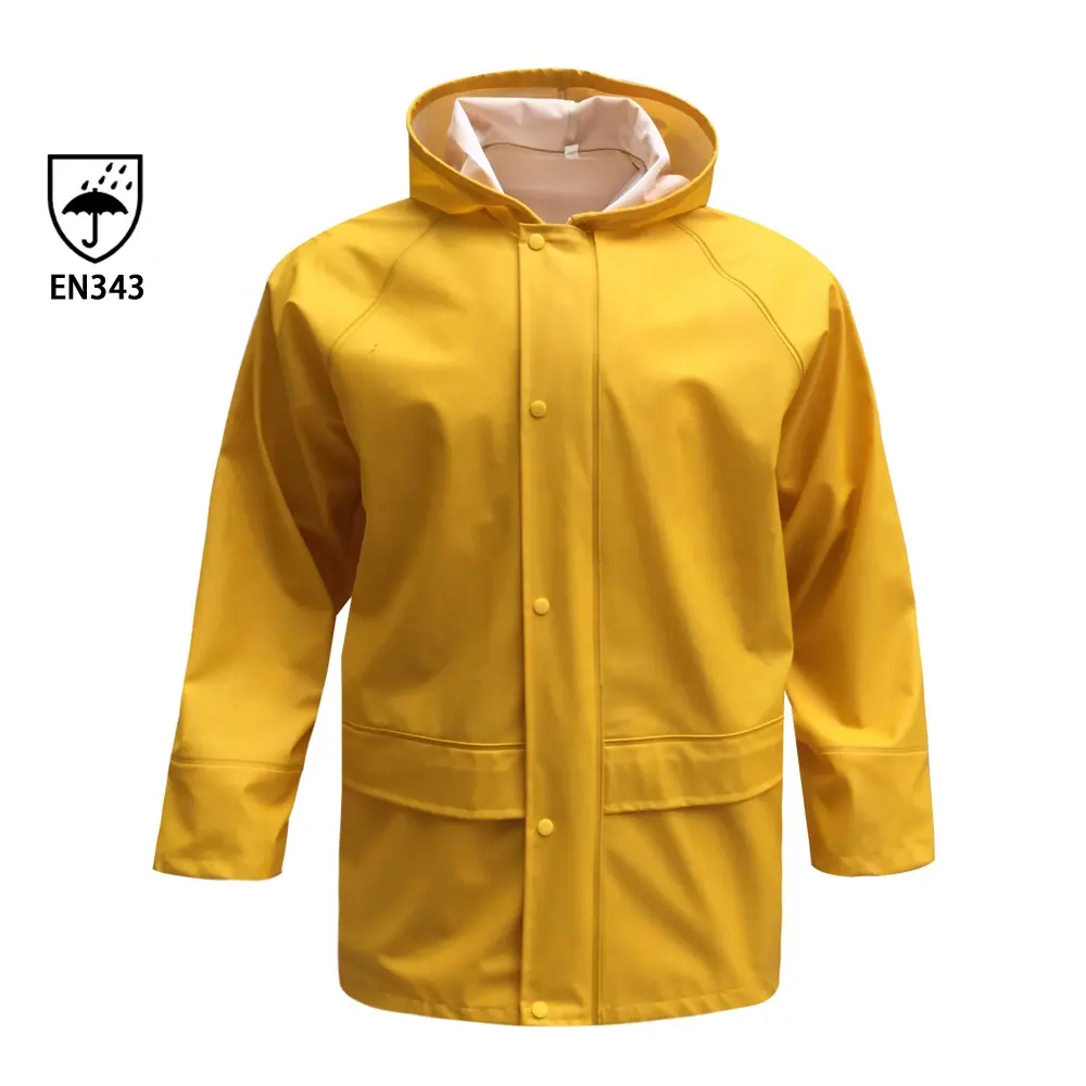 Wholesale Waterproof Mens Pu Pvc Jacket Suit Raincoat For Adults