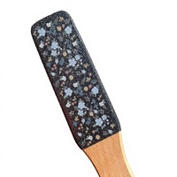 Alat Pengikir Kaki Bambu Moso Bunga Kecil Biru Gagang Panjang Terlaris, Menghilangkan Kulit Mati dan Kapalan, untuk Penggunaan di Rumah