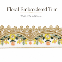 Ruban en dentelle à mailles larges de 2,56 pouces avec broderie florale or champagne pour robe, costume, couture DIY, artisanat, décoration, accessoires, cadeaux