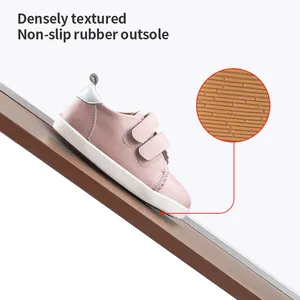 Babyhappy fabrika yeni tasarım Minimalist tek parça taban yalınayak ergonomik geniş ayak Fit rahat ayakkabılar çocuk Sneaker