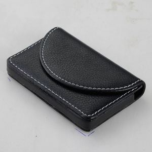 Custom Logo Printed Magnetic Shut PU Leather Business Card Holder Case - Product Image 3