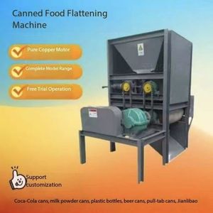 Machine à aplatir les canettes en aluminium verticales de différentes tailles personnalisées, équipement de recyclage des canettes de thon en métal de rebut - Product Image 6
