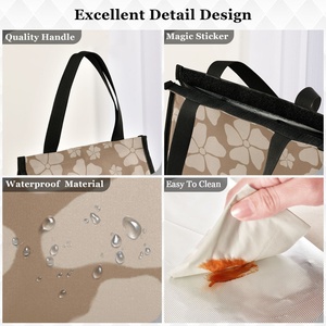 Sacs à lunch réutilisables écologiques avec fermeture Velcro, petits, étanches, isothermes, pour la préparation des repas, impression personnalisée, sac isotherme en nylon pour le travail - Product Image 5
