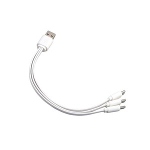 Répartiteur USB 20 cm, 4x câbles de charge USB C |   Chargez 4 appareils en même temps |   Design de nouilles plates | 2A Noir/Blanc OEM accepté - Product Image 2