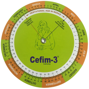 Calculateur de date d'accouchement médical en vente chaude, roue de calcul de grossesse ronde, calculateur <span class=keywords><strong>EDD</strong></span> - Product Image 5
