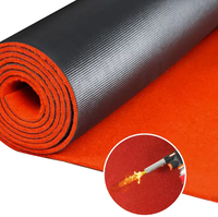 Roter Dicker Polyester Feuerfester Teppichboden Hochdichte Kommerzielle und Haushaltsgeeignete Bodenmatte Antibakteriell Wasserdicht