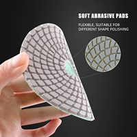 Ensemble de tampons de polissage à l'eau JDK Diamond, tampons de polissage de 4 pouces pour pierre de granit, béton, marbre, meuleuse ou polisseuse de sol, 50 # -6000 #