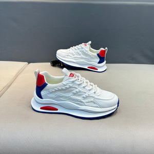 Chaussures de sport décontractées haut de gamme pour hommes 2025, respirantes, blanches, anti-odeur, en maille coréenne, style basketball - Product Image 3