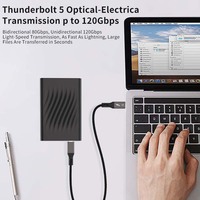 Câble de données multifonction USB 4.0 Thunderbolt 5 PD240W 16K 80 Gbps, câble de données haute définition à charge rapide