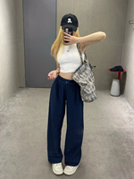 Pantalon de survêtement décontracté taille basse respirant pour femme, grande taille, style hip-hop, couleur unie, coupe ample, longueur cheville