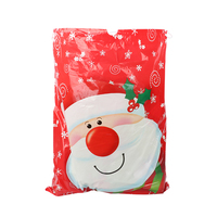 Sac à cordon de Noël Père Noël en plastique PE, sac d'emballage cadeau, taille personnalisée acceptée
