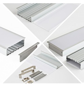 10035a chất lượng tốt 100mm rộng lõm dày hơn dẫn nhôm đùn hồ sơ cho tản nhiệt của công suất cao dẫn ánh sáng - Product Image 6