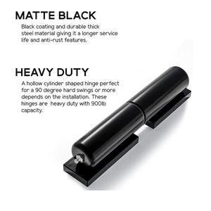 Charnières à ressort à roulement à billes de 7 pouces, en métal noir, paire, pour portails en <span class=keywords><strong>bois</strong></span>, portails de remorque, charnières de portail - Product Image 4
