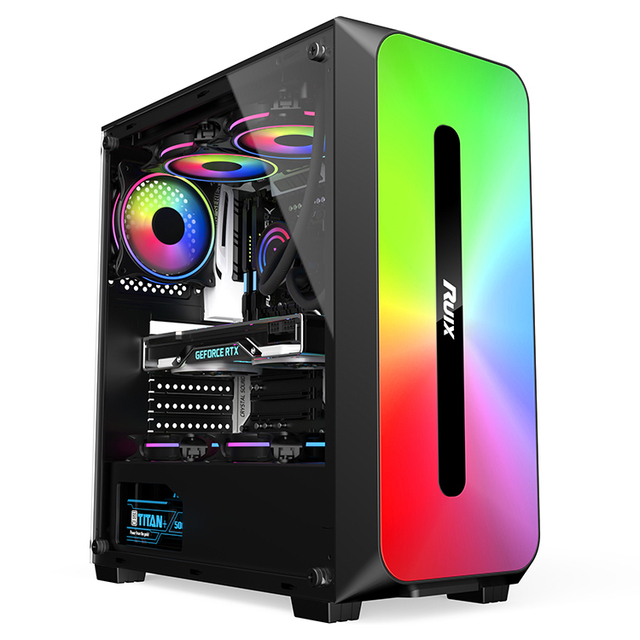USB3.1 Micro Atx case ARGB Fan  Pc case Backwire E-sports Support 120 Liquid Cooler Gaming case