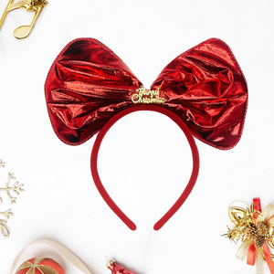 DAMAI Nouveau style serre-tête de Noël pour filles, accessoires pour cheveux avec nœud blanc, or, rouge et vert, accessoires pour cheveux pour fête de Noël - Product Image 3