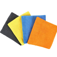 Custom Knitted Long Short Pile Microfiber Car Wash Towels Reusable Quick-Dry Absorption Lint Free 40*40cm 400gsm Cleaning Towel
