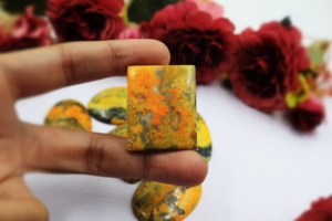 Jaspe Amarillo Natural Bumblebee, Gema Suelta Cabujón para Joyería, Formas Mixtas, Efecto de Color por Gramo - Product Image 2