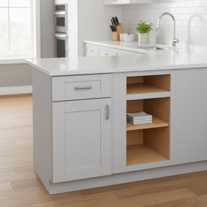 Mobile Base da Cucina Sunique 36 Pollici Design Moderno con 1 Cassetto e Ripiani Aperti per Stoccaggio Contemporaneo in Cucina - Product Image 3