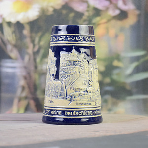 Jarra de Cerveza de Cerámica con Relieve 3D del Río Rin y Paisaje Urbano, Alemania, Rudesheim, Colonia - Product Image 2