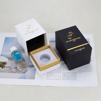 Boîte de papier cosmétique noire blanche personnalisée bouteille de parfum avec emballage de boîte boîtes de parfum de luxe parfum