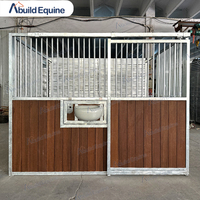 Nouvelle écurie portable pour chevaux en acier soudé et aluminium avec porte coulissante, pour l'élevage de chevaux en DIY