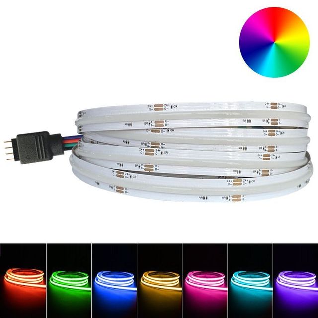840LEDs High Density COB RGBW LED Strip 24V RGB CCT Flexible Dimmable Aluminum PCB IP20 Rated 3-Year Warranty