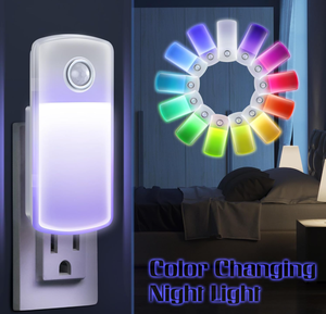 RGB Emergency Power Failure Night Lights, 5-in-1 Multi Color LED Light, Rechargeable Flashlight with Foldable Plug - Product Image 3