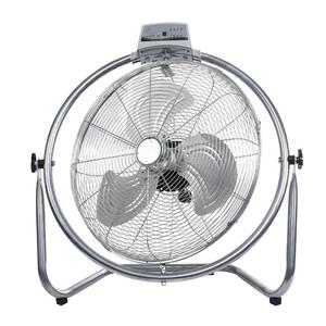 Ventilador Industrial Moderno de Metal Plateado con Cabezal Giratorio de 360° para Exteriores, Sala de Estar, Dormitorio, Fuente de Alimentación Portátil, Ventilador Portátil para el Hogar - Product Image 3
