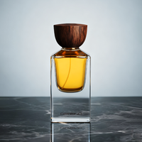 New Arrival Luxury Perfume Bottle 50ml Thick Bottom Perfume Bottle Glass Empty Perfume Bottle With Wooden Lid