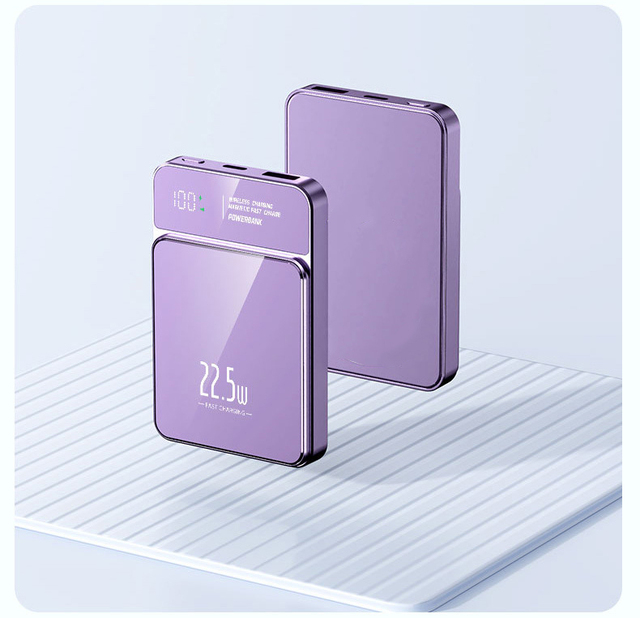 2023 Hot 10000mAh Wireless Charging Fast Charger Magnetic Power Bank with 20W Output for Phone 13 12 Includes Holder Function