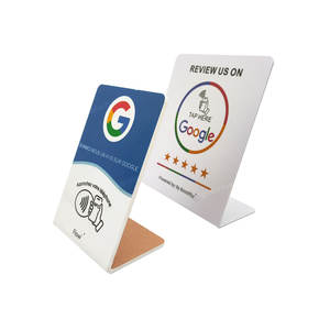 Kişiselleştirilmiş özel akrilik sayaç Google İnceleme NFC masa standı ekran QR kodu 13.56mhz için Instagram Facebook İnceleme kartı - Product Image 5