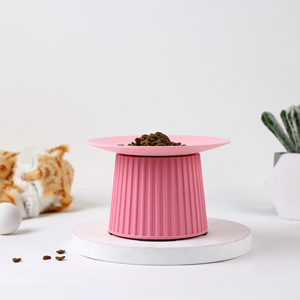 Gamelle surélevée moderne en mélamine pour chats, durable, imprimée en sérigraphie, améliore le confort digestif - Product Image 5