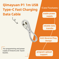 Cable de Datos USB Tipo-C de Carga Rápida Qimayuan P1 de 1m con Conector Anti-Inversión y Montaje Plug-and-Play