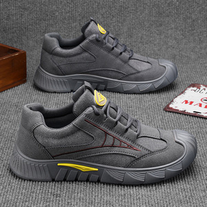 2026 New Arrival Men's Factory Work Soft Comfort Safety Shoes Fiberglass Toe Waterproof Upper Rubber Midsole Cotton Lining - Product Image 3