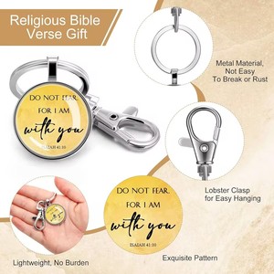 Regalos Cristianos, Llaveros Bíblicos al por Mayor, Mini Cúpula de Cristal con Citas Bíblicas, Llavero Religioso para <span class=keywords><strong>Ministerios</strong></span> de Iglesia - Product Image 5