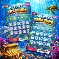 Loterie à gratter couleur pleine, à données variables réelles, avec montant de prix personnalisé, échantillons disponibles, fournisseur de loteries pour jeux à gain instantané
