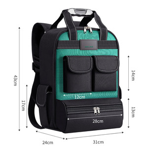 Sac à dos pour outils d'électricien robuste personnalisé, multifonctionnel durable à fond dur - Product Image 2