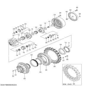 Ringees <span class=keywords><strong>Final</strong></span> <span class=keywords><strong>Drive</strong></span> Gearbox Dengan Motor Travel Gear Box untuk Excavator <span class=keywords><strong>Hitachi</strong></span> <span class=keywords><strong>ZX330</strong></span>-5G YB60002140 YB60002144 - Product Image 5