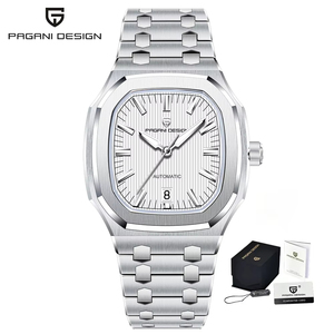 Reloj de Pulsera Mecánico Automático Pagani Design PD-YS033 YS033, Cuadrado, de Negocios, con Correa de Acero Inoxidable, Resistente al Agua, para Hombre + Caja - Product Image 3
