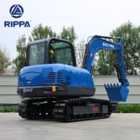 Free Shipping RIPPA 5Ton 6Ton Excavator EPA Engine Kubota Crawler Earthmoving Machine Backhoe Farm Digger Mini Excavators