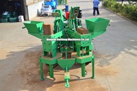 Machine semi-automatique à blocs de terre compressée finisseur machine à briques prix M7MI Twins machine à briques à double emboîtement manuel