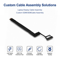 Kabel Layar LCD Laptop 30 Pin EDP 0.5mm hingga 1.0mm 100 Ohm Teruji TDR Rakitan Mikro Koaksial Khusus