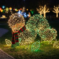 Große interaktive Laternen-Dekoration für Freizeitparks zur Weihnachtszeit – für den Innen- und Außenbereich, Themenpark-Lichtshow