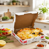 Boîte à pizza personnalisée avec logo, revêtement alimentaire, pelliculage mat, isolation thermique écologique, carton à emporter