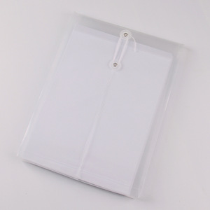 Custom Printed A4 Transparent <b>Document</b> Bags 3D Logo Drawstring PP <b>File</b> Storage Office Organizer Rectangle 0.18mm Thickness - Product Image 5