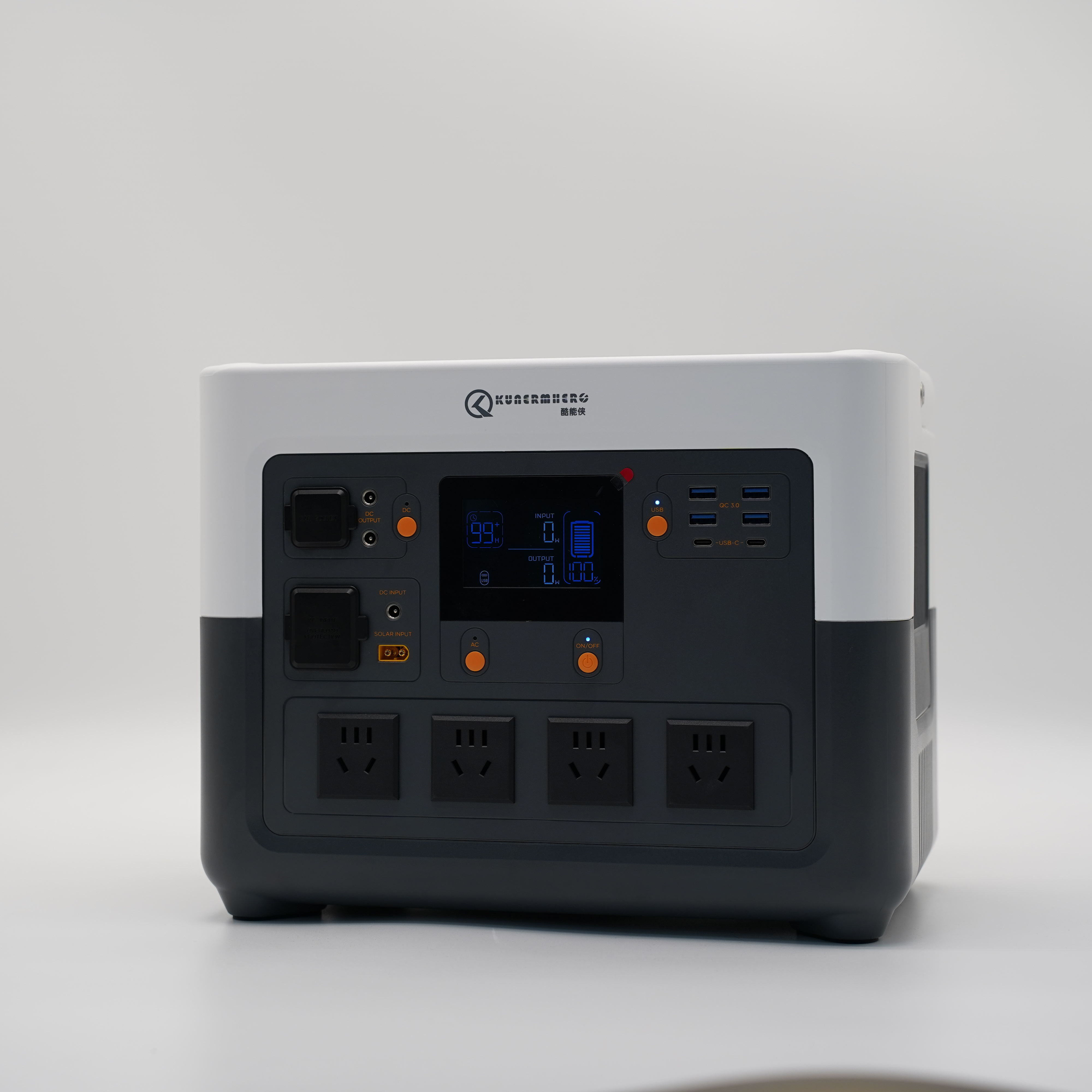 Portable 1500W Power Station 1000Wh Battery Backup AC Outlet Solar Generator Laptop Charger for Camping Home Emergency Outages