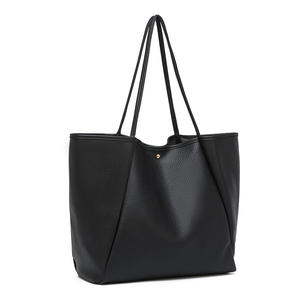 Women's Large Capacity High-End Retro Urban Simplicity <b>Tote</b> <b>Bag</b> <b>ZIP</b> Closure PU Single Strap Spring Stitching Polyester Lining - Product Image 4